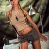 Sofia SEX DOLL Cute Golden Braided Female Soldier 5′ 5″ (166cm)